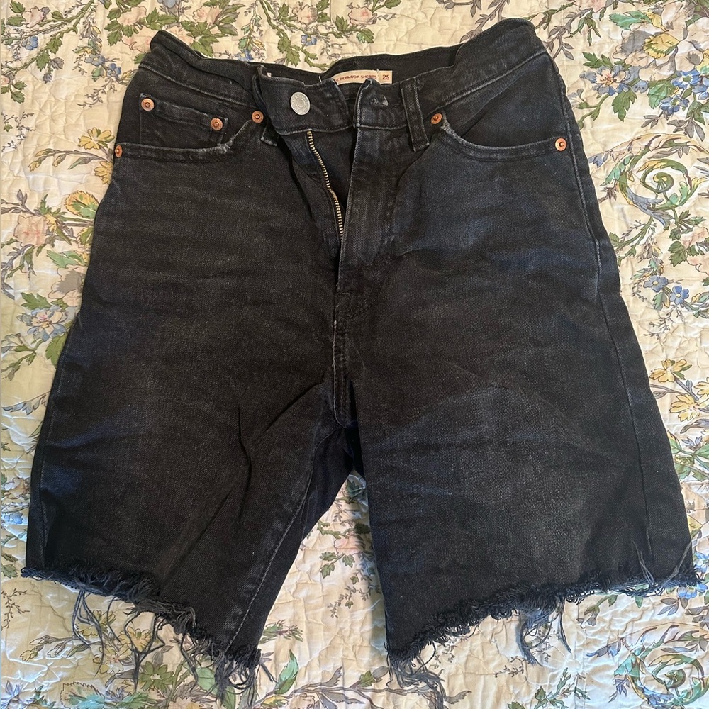 Levi's Black Ribcage Women's Shorts
